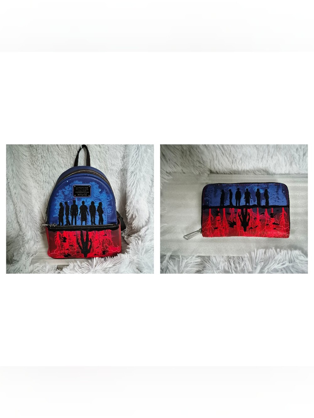Loungefly Netflix Stranger Things Upside Down Shadows Backpack and Wallet